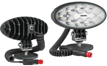 LED Arbeitslampe mit Magnethalter, Spiralkabel und Ausschalter