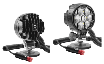 LED Arbeitslampe mit Magnethalter, Spiralkabel und Ausschalter