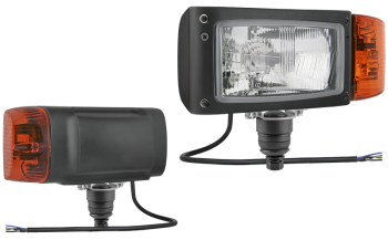 Hauptscheinwerfer Typ H4 mit boden Halter und Kabel - links