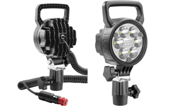 LED Arbeitslampe mit CAR3 Halter, Spiralkabel und Ausschalter