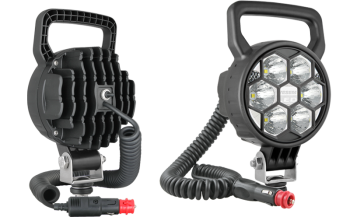 LED Arbeitslampe mit Spiralkabel und Ausschalter