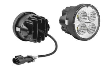 LED Arbeitslampe mit Kabel und H9-Delphi 12059450 Stecker (Befestigung - 2 Riegel)