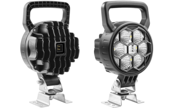 LED Arbeitslampe mit Omega Halter und eingebautem AMP Faston Stecker