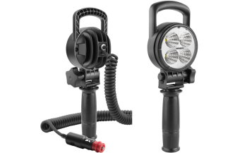 LED Arbeitslampe mit Handhalter, Spiralkabel und Ausschalter