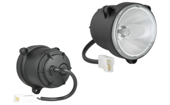 Halogen Fernscheinwerfer (3 Muttern version) mit Kabel und AMP Faston Stecker