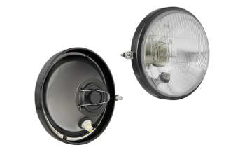 Reflektor Typ R2, mit dem Metallrahmen - links (Abblendlicht, Fernlicht, Positionslicht)