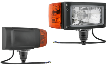 Hauptscheinwerfer Typ H4 mit boden Halter und Kabel - rechts