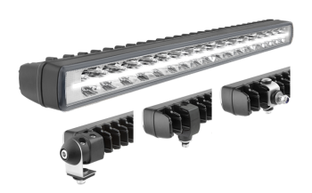 LED Arbeitslampe mit Positionslicht und Halterungen: hinten, unten, seitlich