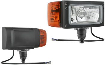 Hauptscheinwerfer Typ H4 mit boden Halter und Kabel - rechts