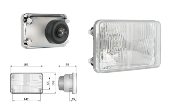 Reflektor Typ H4, Lochabstand 142x65 (Abblendlicht, Fernlicht)