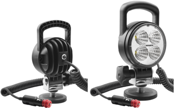 LED Arbeitslampe mit Magnethalter, Spiralkabel und Ausschalter
