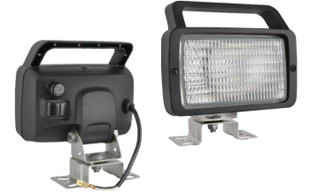 Halogen Arbeitslampe mit Omega Halter und Ausschalter