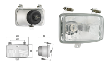 Reflektor Typ H4 (Abblendlicht, Fernlicht)