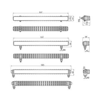 CDP1 100° Arbeitslampen LED mit Positionslicht
