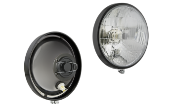 Reflektor Typ H4, mit dem Metallrahmen - stehend (Abblendlicht, Fernlicht, Positionslicht)