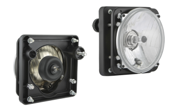 Hauptscheinwerfer Ø150 Typ H4/R2 mit Handkorrektor (Abblendlicht, Fernlicht, Positionslicht)