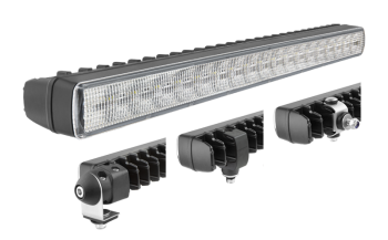 LED Arbeitslampe mit Positionslicht und Halterungen: hinten, unten, seitlich