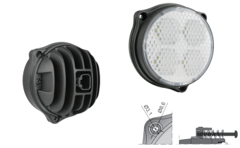 LED Arbeitslampe mit eingebautem Deutsch DT04-2P Stecker (3 Schaftschrauben version)