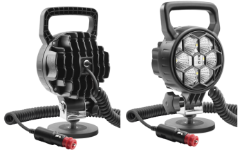 LED Arbeitslampe mit Magnethalter, Spiralkabel und Ausschalter