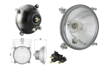 Hauptscheinwerfer Typ R2 - Rechtsverkehr (Abblendlicht, Fernlicht, Positionslicht)