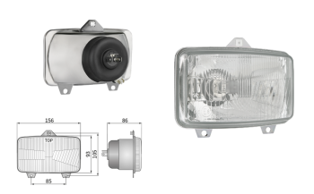 Reflektor Typ H4 (Abblendlicht, Fernlicht, Positionslicht)