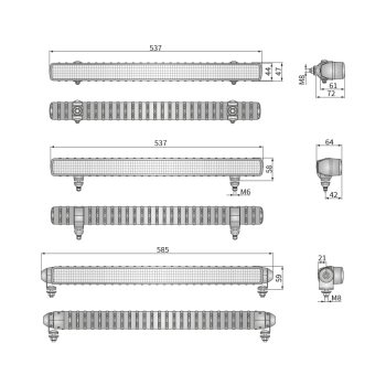 CDP1 72° Arbeitslampen LED mit Positionslicht