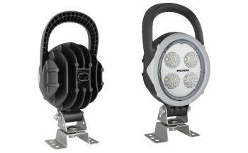 LED Arbeitslampe mit Omega Halter und eingebautem AMP SuperSeal Stecker
