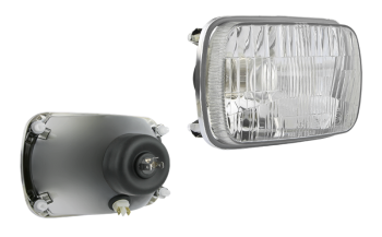 Reflektor für Fiat 126p, Typ H4 (Abblendlicht, Fernlicht, Positionslicht)
