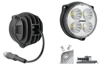 LED Arbeitslampe mit Kabel und Deutsch DT04-2P Stecker (3 Schrauben version)