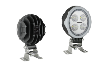 LED Arbeitslampe mit Omega Halter und eingebautem AMP SuperSeal Stecker