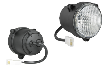 Halogen Arbeitslampe (3 Schaftschrauben version) mit Kabel und AMP Faston Stecker