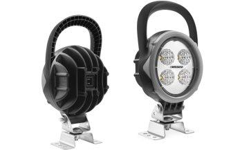 LED Arbeitslampe mit Omega Halter und eingebautem AMP Faston Stecker