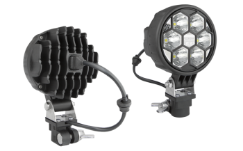 LED Arbeitslampe mit CAR1 Halter und eingebautem AMP Faston Stecker