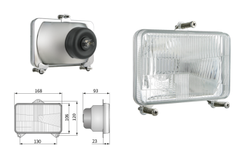 Reflektor Typ H4, Lochabstand 130x120 (Abblendlicht, Fernlicht)