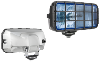 Halogen Fernscheinwerfer im Chromgehäuse - hellblau