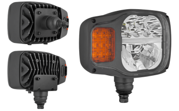 LED Hauptscheinwerfer mit boden-rückwärtiger Halter und eingebautem AMP SuperSeal Stecker - rechts