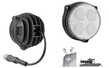 LED Arbeitslampe mit Kabel und Deutsch DT04-2P Stecker (3 Schrauben version)