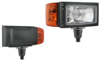 Hauptscheinwerfer Typ H4 mit boden Halter und eingebautem DT04-6P Stecker - rechts