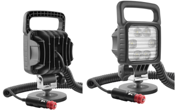 LED Arbeitslampe mit Magnethalter und Spiralkabel
