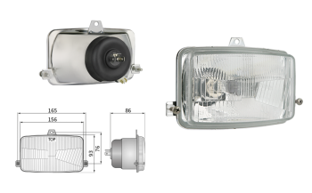 Reflektor Typ H4 (Abblendlicht, Fernlicht, Positionslicht)