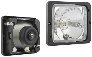 Hauptscheinwerfer Typ H4 mit Rahmen (Abblendlicht, Fernlicht, Positionslicht)