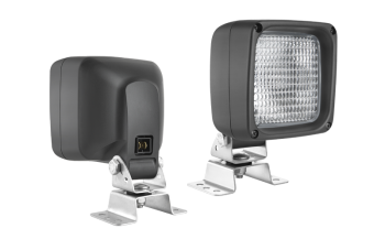 Halogen Arbeitslampe mit Omega Halter und eingebautem AMP Faston Stecker