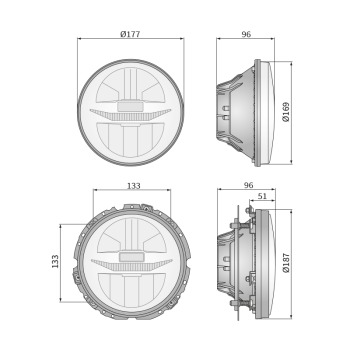 EGC1-LED Ø178 Hauptscheinwerfer