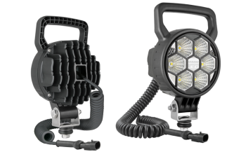 LED Arbeitslampe mit Spiralkabel und AMP SuperSeal Stecker