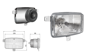 Reflektor Typ H4 (Abblendlicht, Fernlicht)