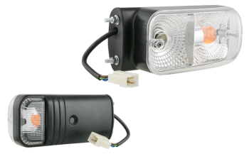 Vordere Lampe mit seitlicher Befestigung - links (Positionslicht, Vorder-seitlich Blinklicht)