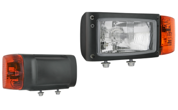 Hauptscheinwerfer Typ H4 mit eingebautem DT04-6P Stecker - links