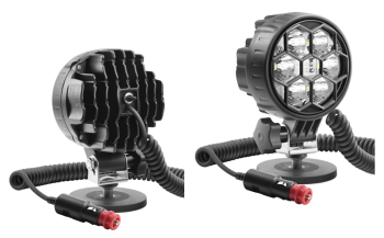 LED Arbeitslampe mit Magnethalter, Spiralkabel und Ausschalter