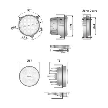 CRC6 Arbeitslampen LED eingebaut