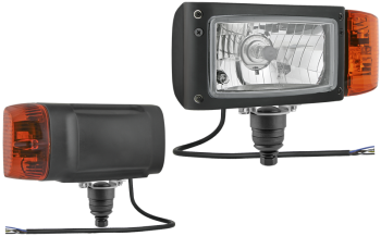 Hauptscheinwerfer Typ H4 mit boden Halter und Kabel - links